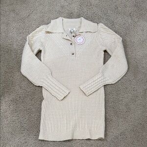 NWT Umgee cream knit sweater dress - large